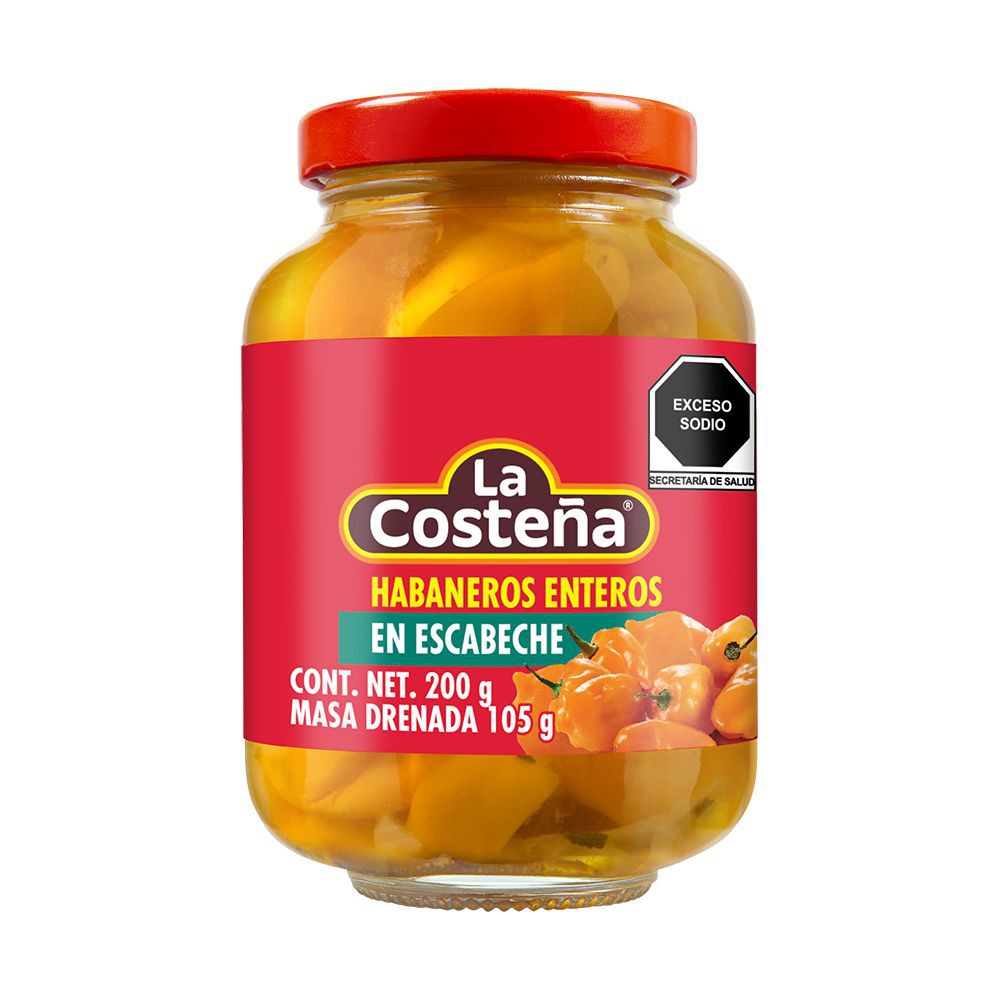 Chiles Habaneros Enteros 200 g - La Costeña. - Imagen 4