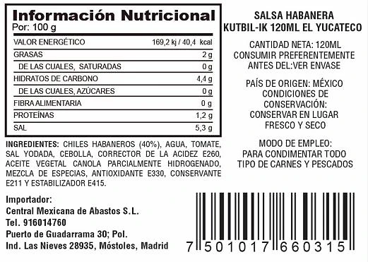Salsa Picante Kutbil-ik 120ml - El yucateco - Imagen 2